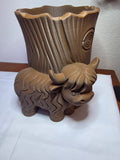 JNS 3D Hiland cow utensil holder