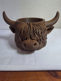 JNS 3D Hiland cow planter