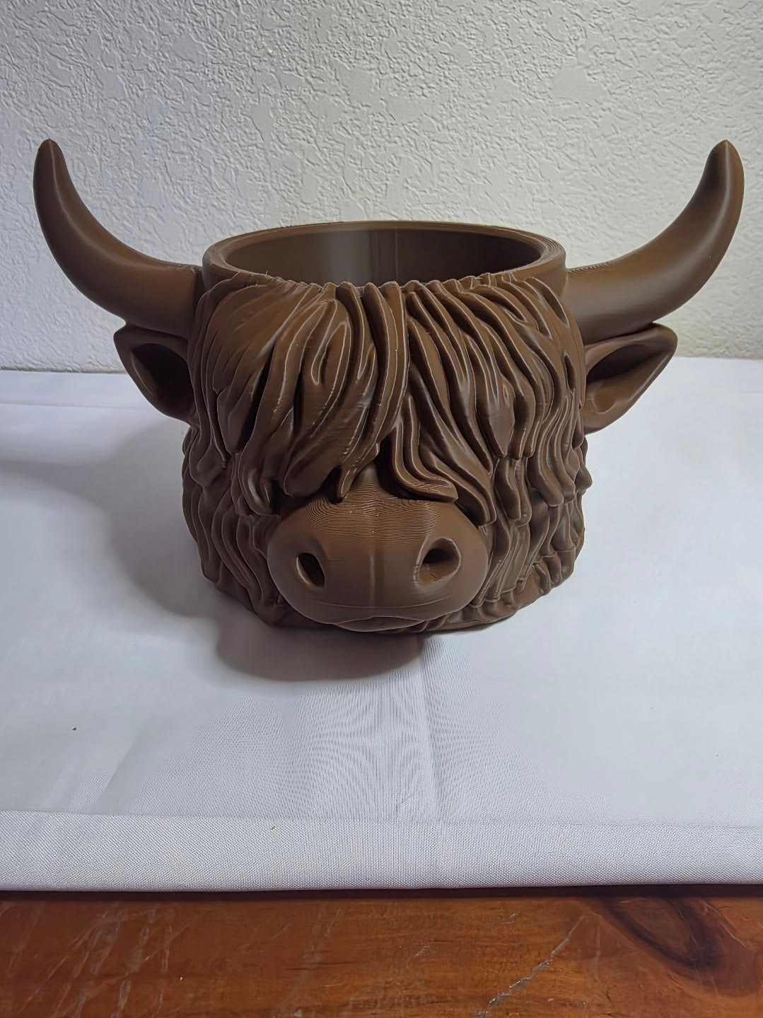 JNS 3D Hiland cow planter