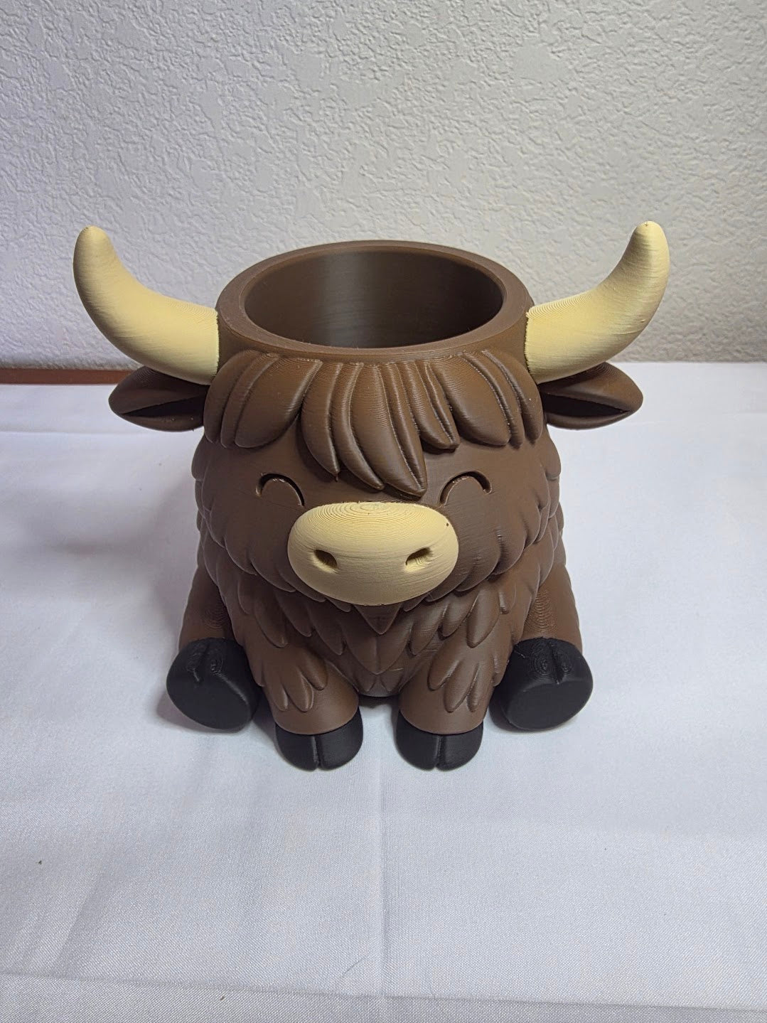 JNS 3D Hiland cow planter