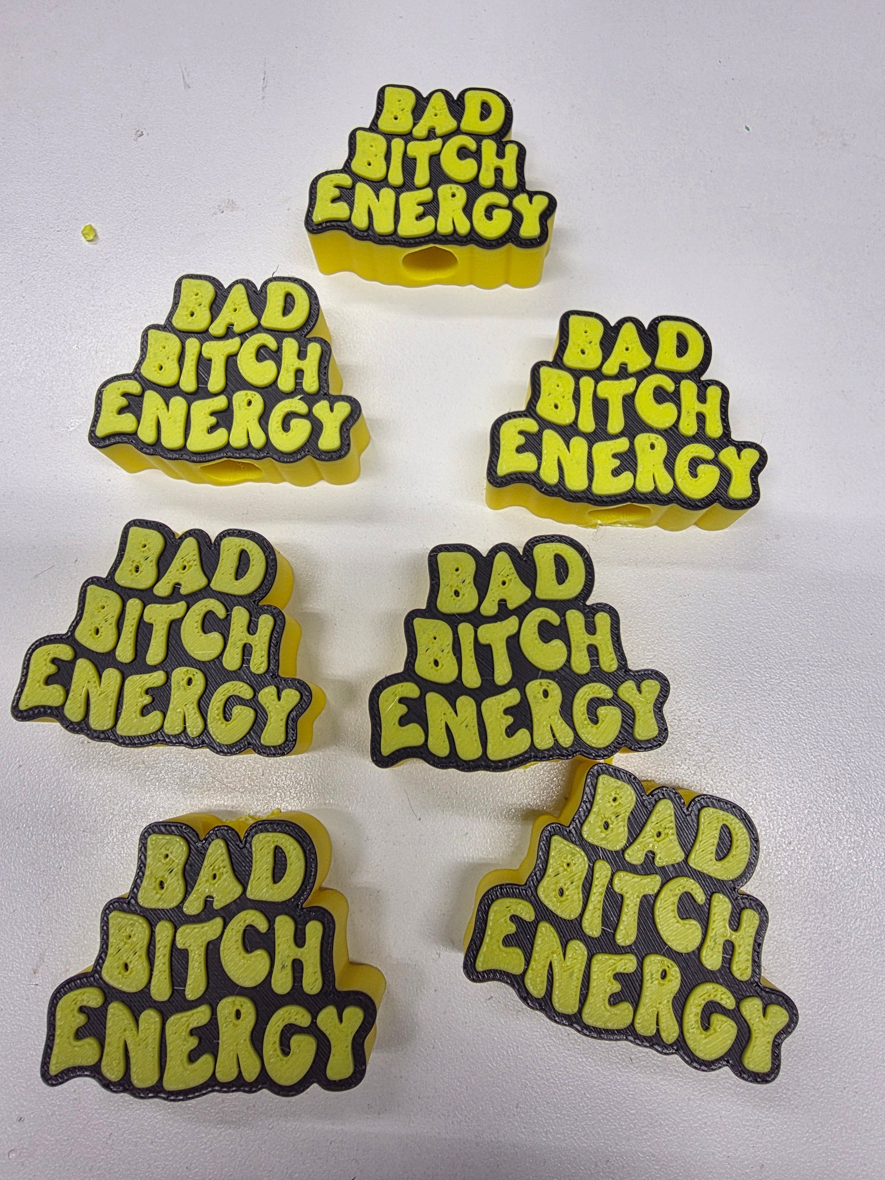 JNS 3D Bad Bitch Energy straw topper