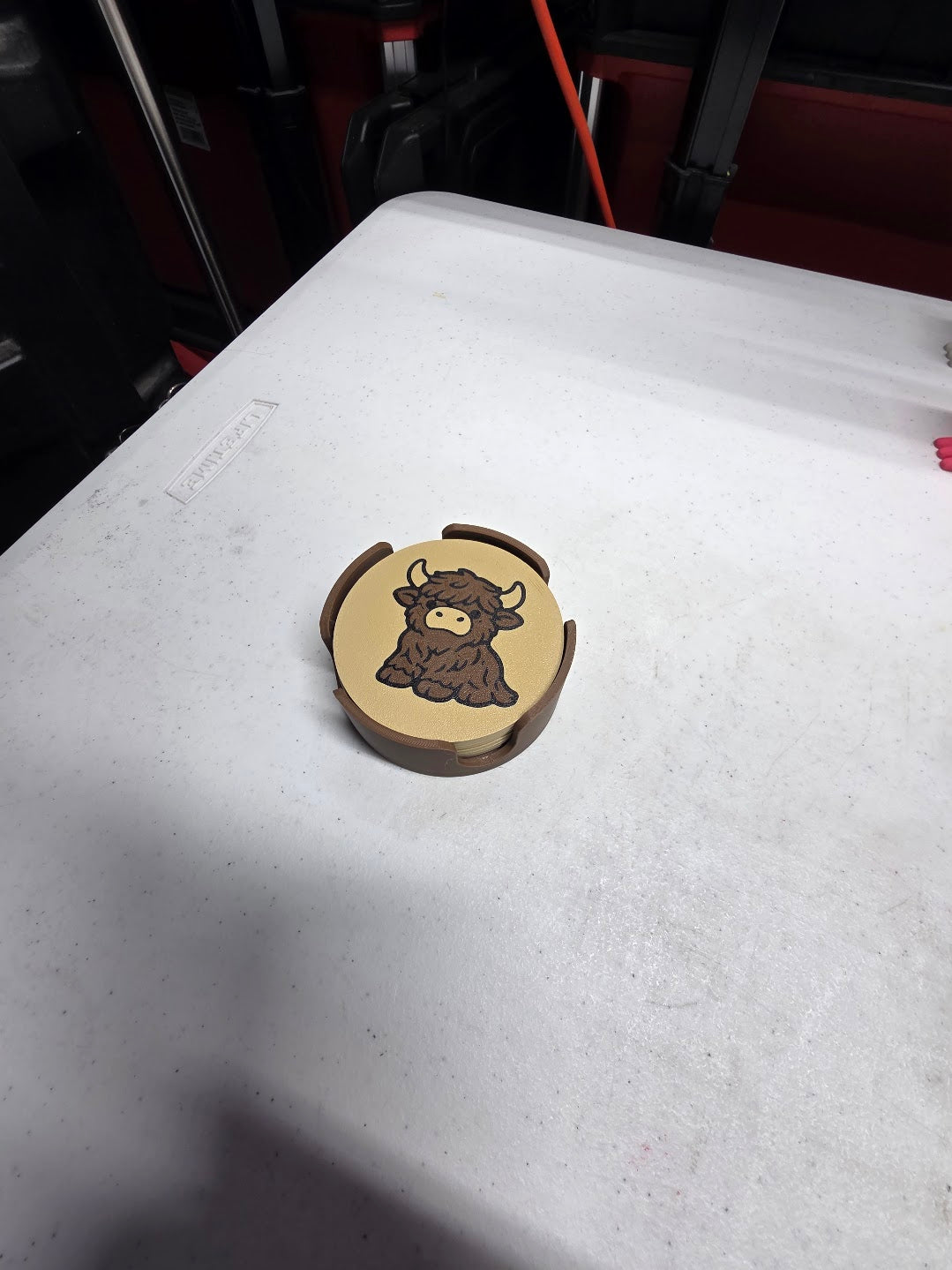 JNS 3D 8 coasters and coaster holder