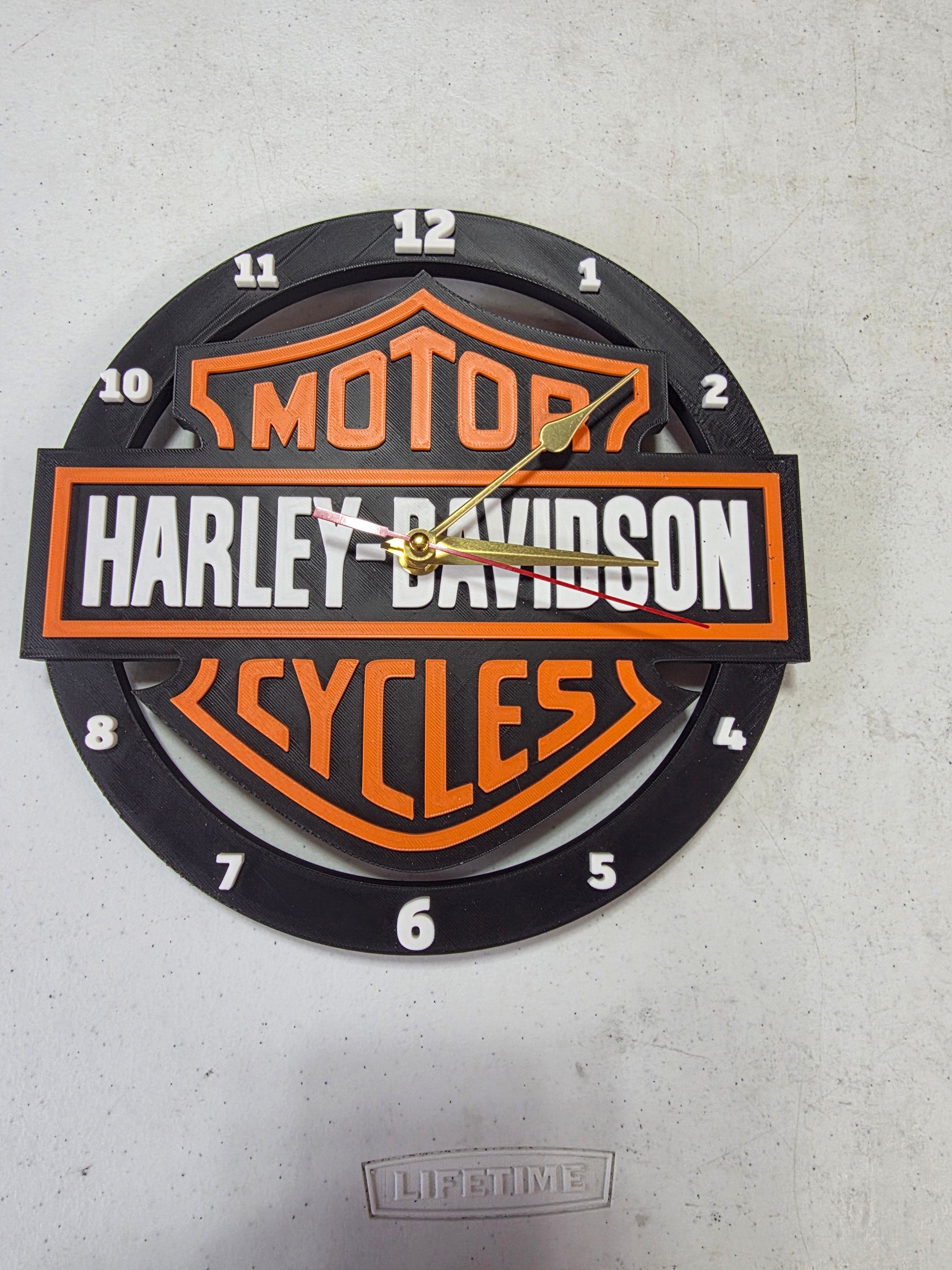 JNS 3D 10" Motorcycle clock for Harley Davidson owners
