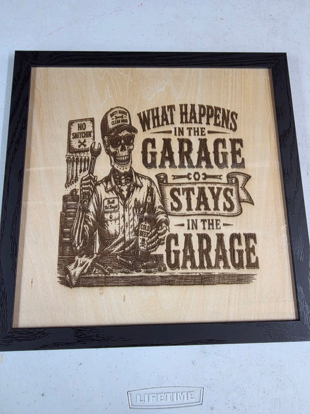 JNS 3D Laser engraved garage picture