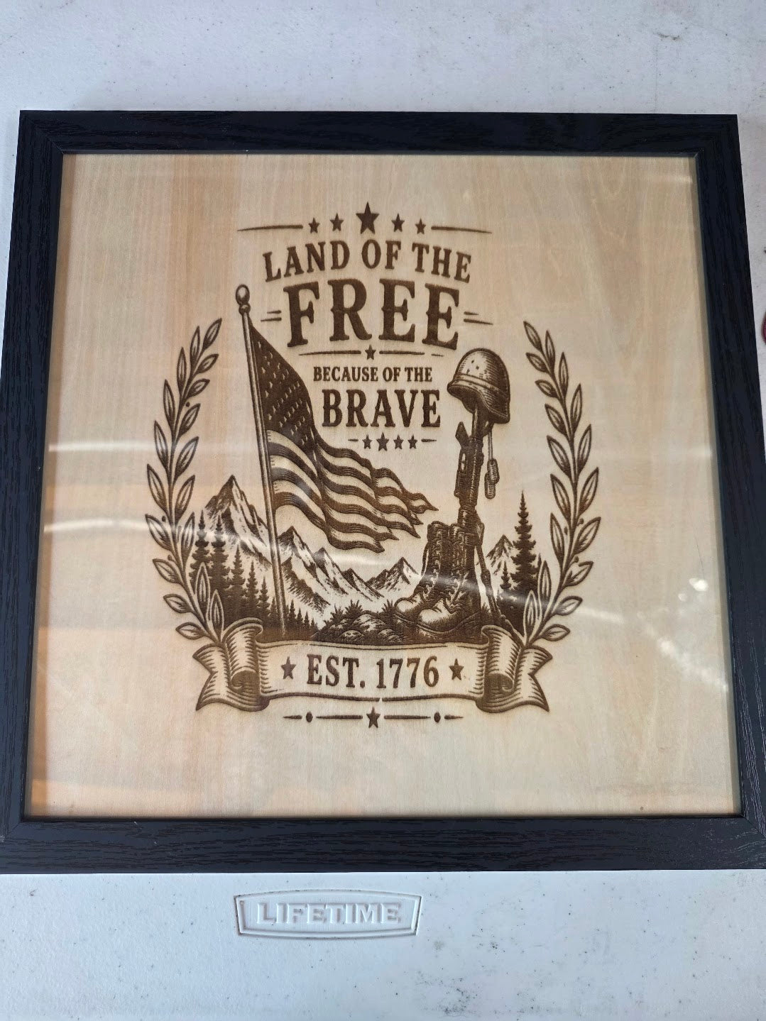 JNS 3D Laser engraved picture flag 3