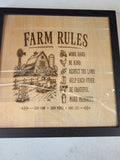 JNS 3DLaser engraved picture farm rules
