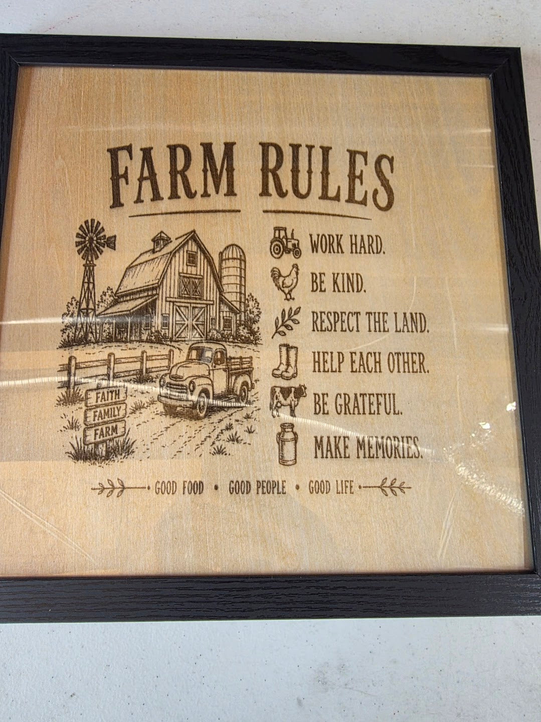 JNS 3DLaser engraved picture farm rules