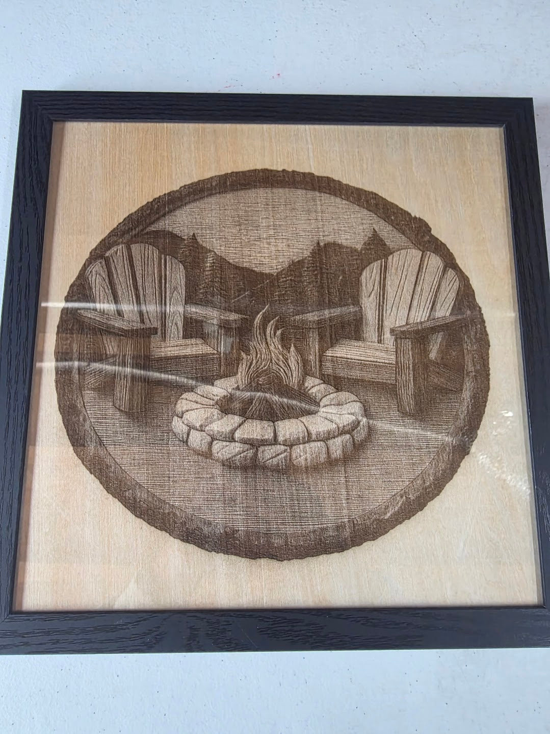 JNS 3D Laser engraved picture firepit