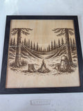 JNS 3D Laser engraved picture camping