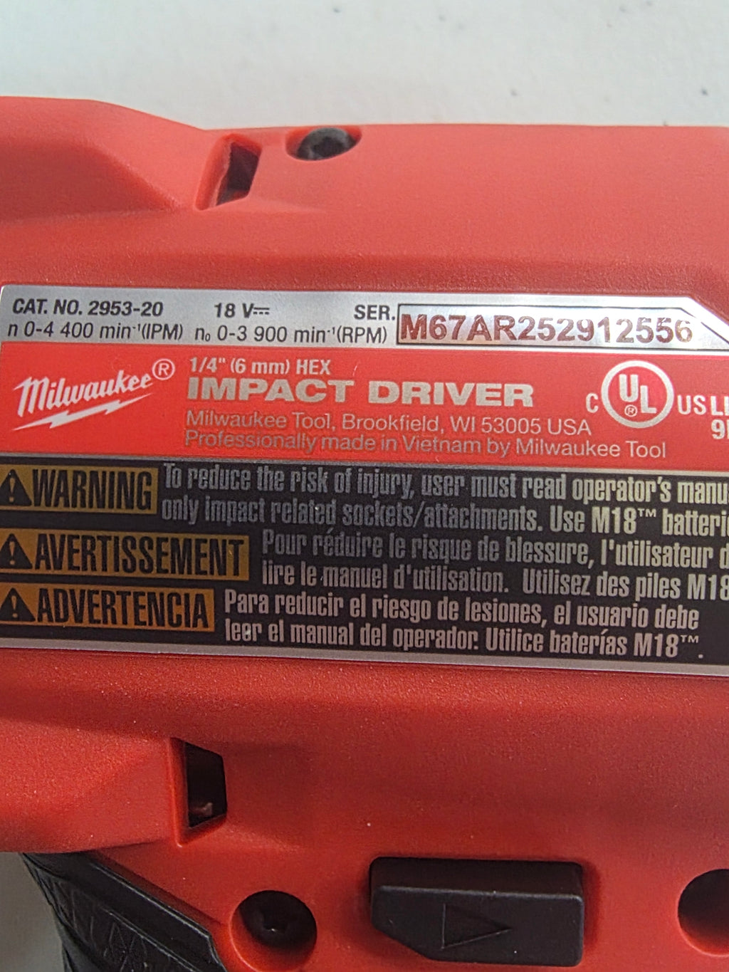 TOOL TAMERZ brand insert fits Milwaukee 1/4 " hex driver