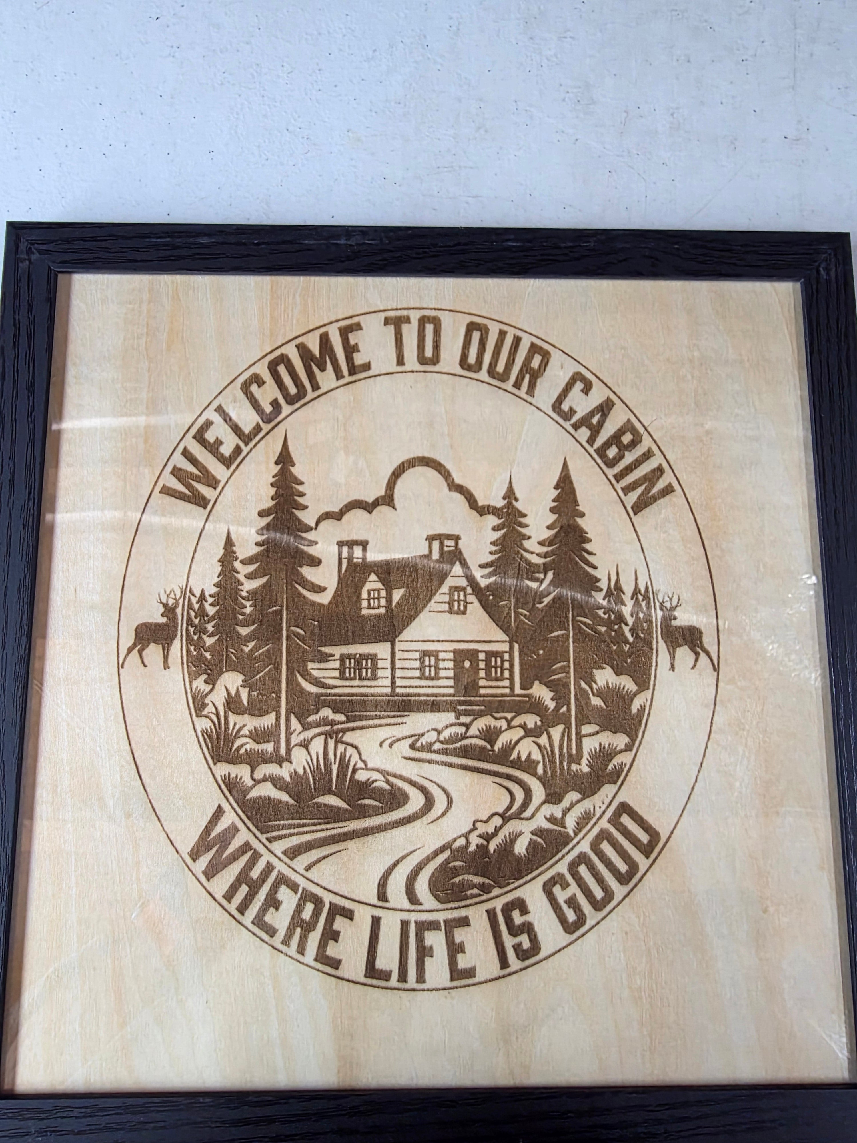JNS 3D Laser engraved picture with cabin